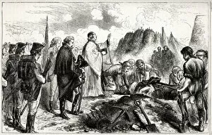 Simon Collection: Funeral of General Simon Fraser, 8 October 1777, the day after the Battle of Saratoga