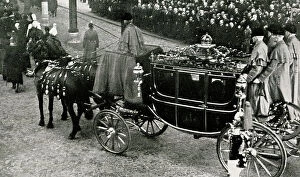 Paddington Collection: Funeral of King George V, State Coach near Paddington