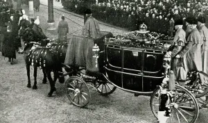 Funeral Prints: Funeral of King George V, State Coach near Paddington