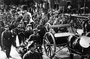 Douai Prints: Funeral of Max Immelmann, Douai, France, WW1