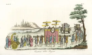 Palanquin Prints: Funeral procession and cortege for a queen