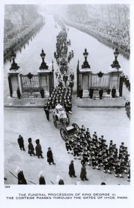 Observers Prints: Funeral Procession of King George VI - Gates of Hyde Park