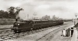 Woking Prints: Funeral train en route to London Necropolis