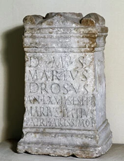 Ancestors Gallery: Funerary altar. Roman, late 2nd century-arly 3rd century. Ma
