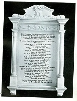 Osborne Prints: Funerary Monument - Boer War Tablet