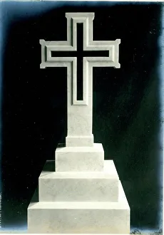 Headstone Prints: Funerary Monument - Plain Cross