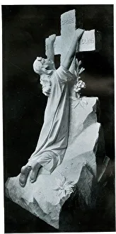 Funerary Monument - Woman clinging to Cross