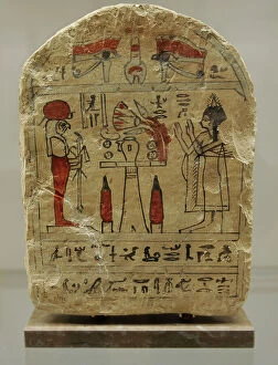 Limestone Collection: Funerary stele of Hefrer. Egypt