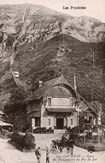 Gare Prints: The Funicular Railway - Lourdes