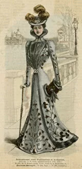 Fur Trim Gown 1899