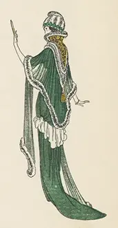 Vane Prints: Fur-Trimed Shawl 1913