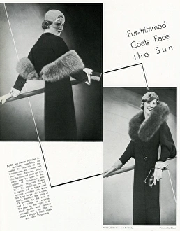 Images Dated 17th February 2017: Fur-trimmed coats 1933
