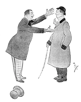 Furious Frenchman shouts at a Cheeky Englishman Furious Frenchman shouts at a Cheeky Englishman