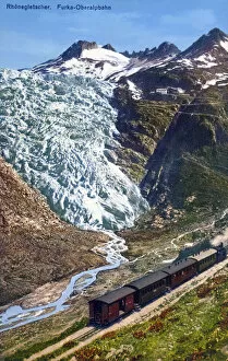 Glacier Gallery: The Furka Oberalp Railway - Rhone Glacier