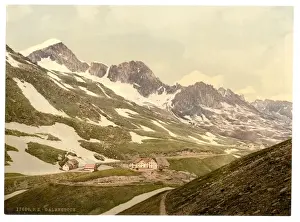 Furka Prints: Furka Pass, Galenstock, general view, Bernese Oberland, Swit