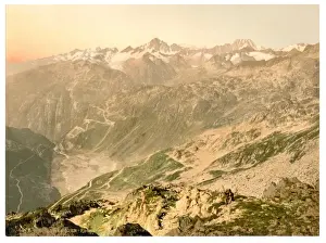 Furka Prints: Furka Pass, panorama, Bernese Oberland, Switzerland