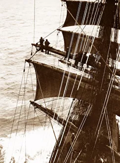 Furling sails, Sailing Ship