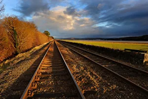 Photography by Philip Dunn Collection: The Furness Line railway near Grange over Sands, Cumbria