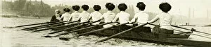 Oars Collection: Furnivall rowing eight on the River Thames