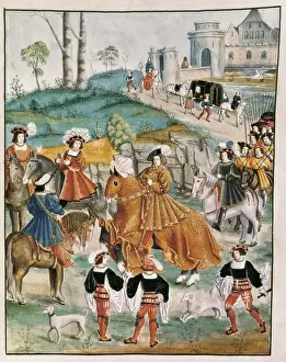 The futur Emperor Charles V enters Bruges. Flemish