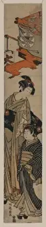Two future actors before the Ichimura-za Theater