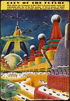 Futuristic Prints: Future City 1942
