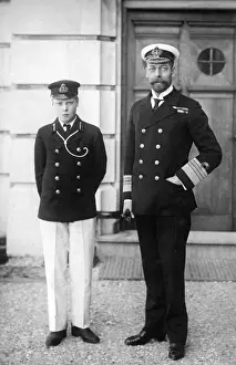 The future Edward VIII and King George V