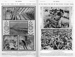 Painters Gallery: Futurist art exhibition featured in The Sketch magazine