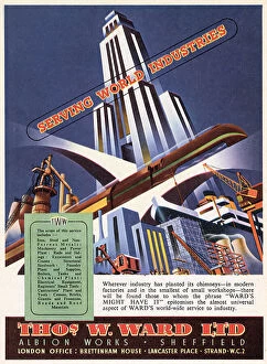 Futuristic Collection: Futuristic advertising art. Date: 1951