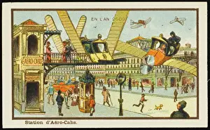 Sci Fi Prints: Futuristic aerial cab station