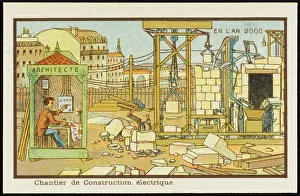 Futuristic building site