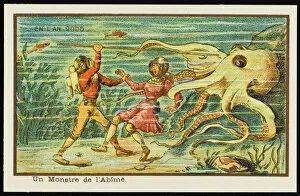 Inventions Collection: Futuristic encounter with an octopus