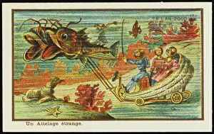 Futuristic fish-drawn carriage