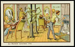 Brushing Prints: Futuristic mechanised barbers shop