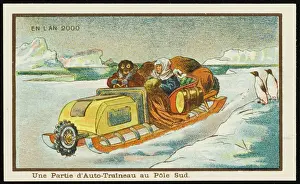 Startled Prints: Futuristic snowmobile at the South Pole