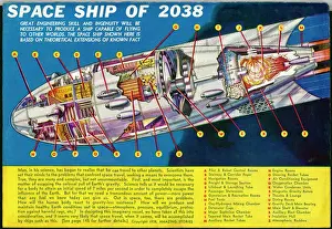 Projected Prints: Futuristic space ship of the year 2038