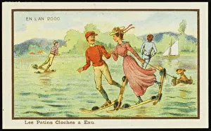 Futuristic water skiers