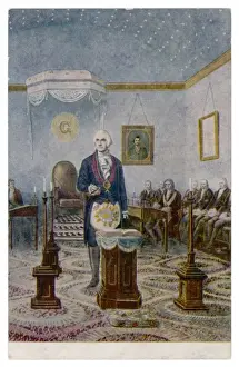 Presides Prints: G Washington / Anon Postcd