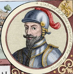Conqueror Prints: Gabriel de Rojas Cordova (c. 1480-1549). Spanish conqueror. C