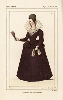 Henri Prints: Gabrielle d Estrees, mistress to King Henry IV of France