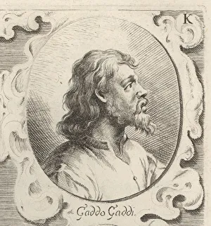 13th Century Prints: Gaddo Gaddi, Italian painter and mosaicist, c.1239-1312