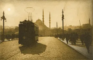 Hazy Prints: Galata Bridge (New Bridge) - Constantinople