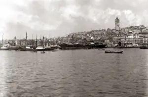 Galata Prints: Galata Tower, Constantinople, Istanbul, Turkey, circa 1890