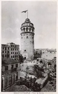 Galata Prints: Galata Tower, Istanbul, Turkey