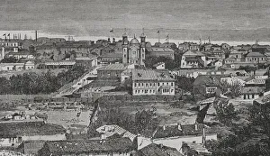 Romania Prints: Galati, Romania. Panoramic view of the city