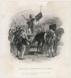 Addresses Prints: Galgacus Addresses Army