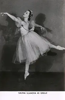 Ballet Prints: Galina Ulanova, Russian Ballerina as Giselle