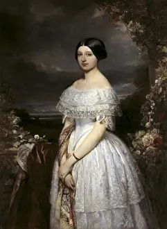 GALLAIT, Louis (1810-1887). Portrait of Viscountess