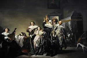 Gallant Prints: Gallant Company, 1633, by Pieter Codde (1599-1678)