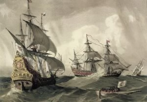 Fine Art Gallery: Galleons and other spanish sailing ships of the